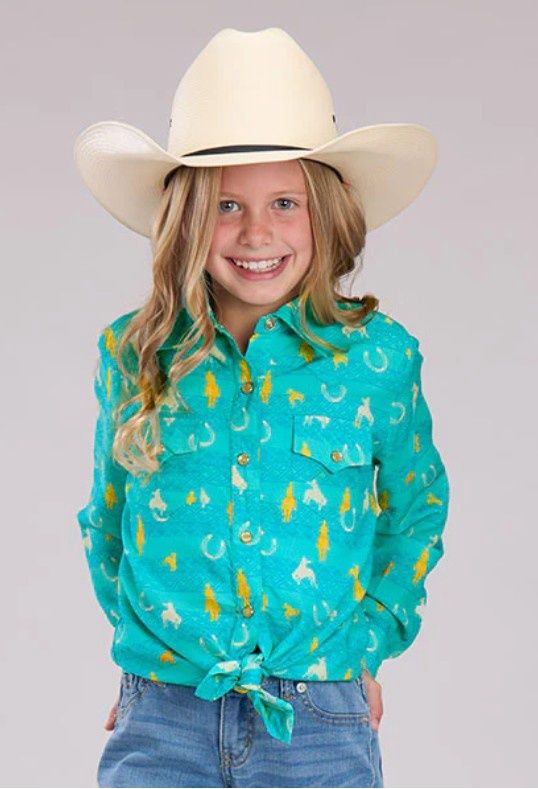 ROPER GIRLS FIVE STAR COLLECTION PRINT BLUE.