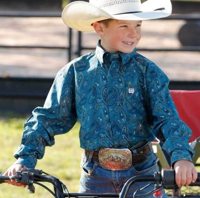 CINCH BOYS LONG SLEEVE SHIRT.