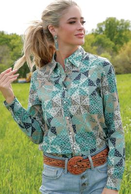 CRUEL GIRLS WOMENS GIRLFRIEND FIT PATCHWORK SHIRT