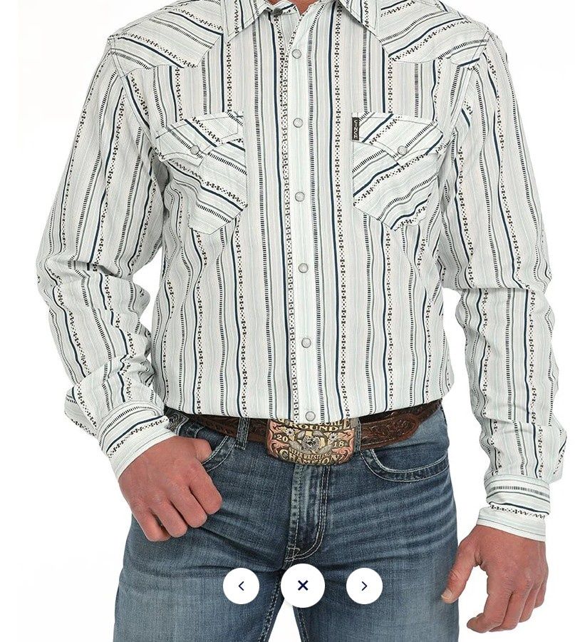MENS WHITE RETRO LONG SLEEVE SHIRT
