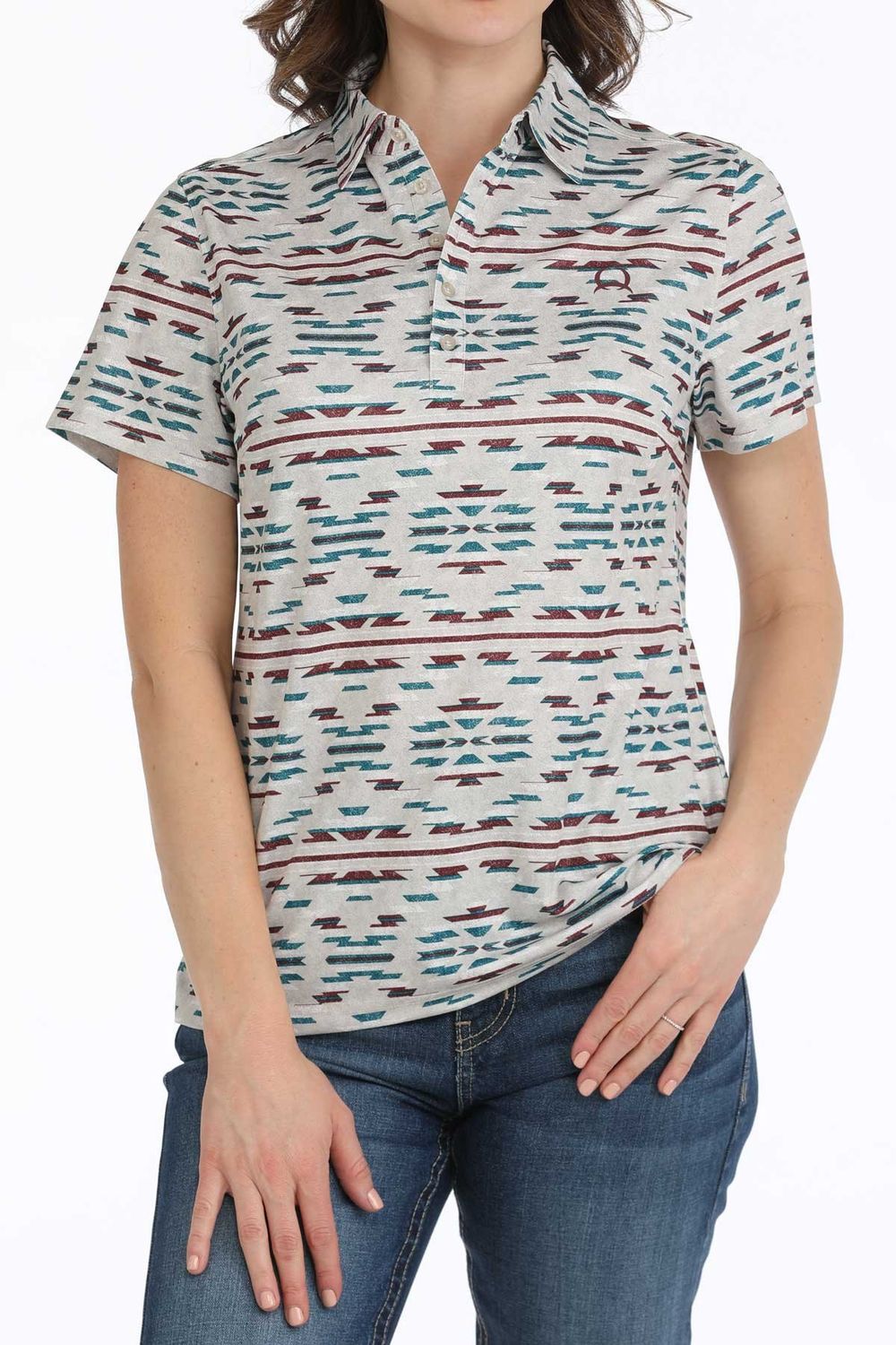 WOMENS SOUTHWEST POLO GREY.