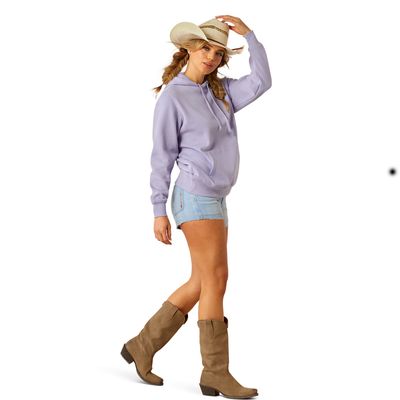 ARIAT LOGO 2.0 HOODIE SWEET  LAVENDER.
