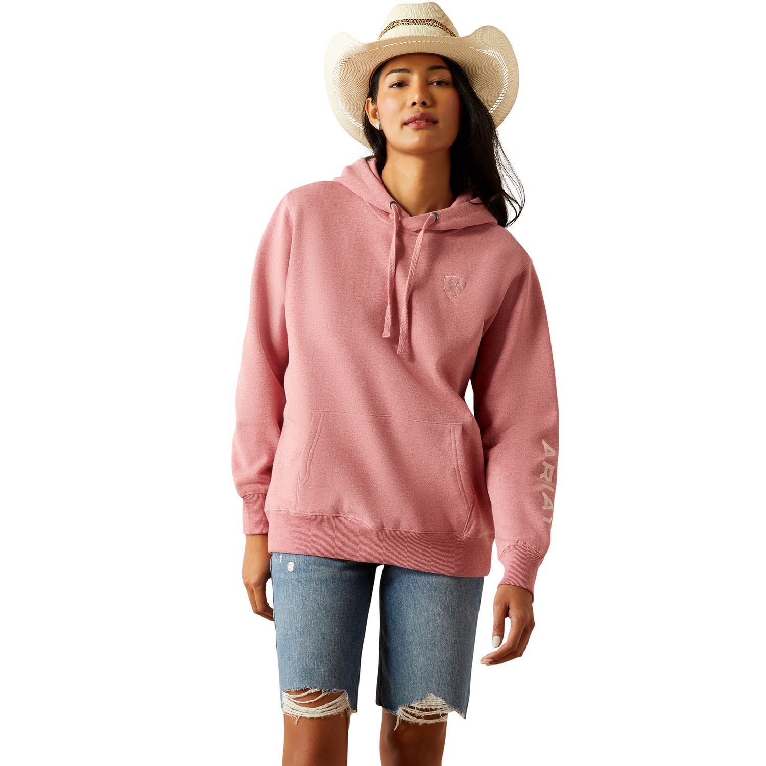 ARIAT LOGO 2.0 HOODIE ROSE WINE