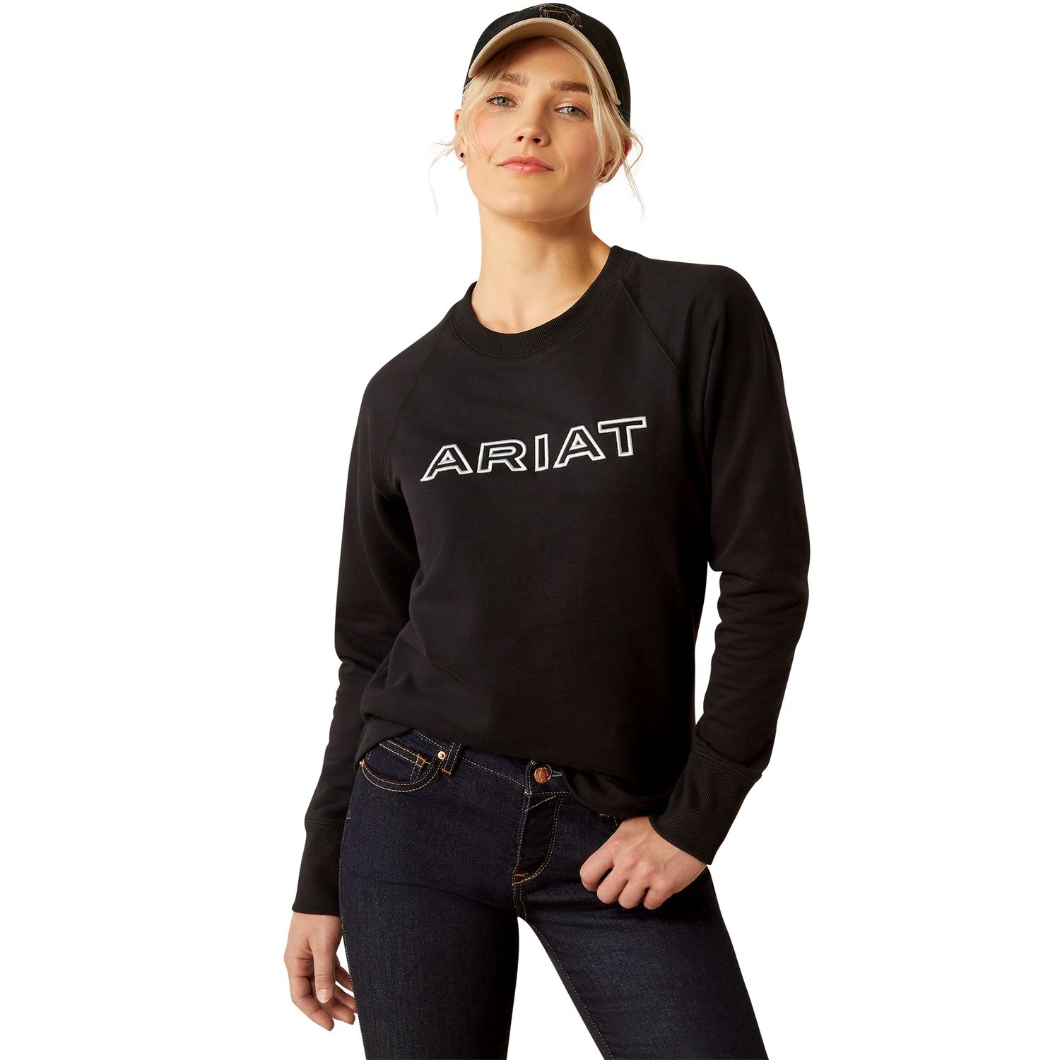 WOMENS BENICIA BLACK TEAM SWEATSHIRT