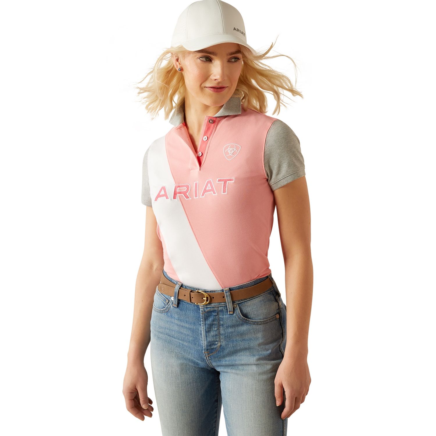 WOMENS TARYN POLO FLAMINGO PINK/CORAL