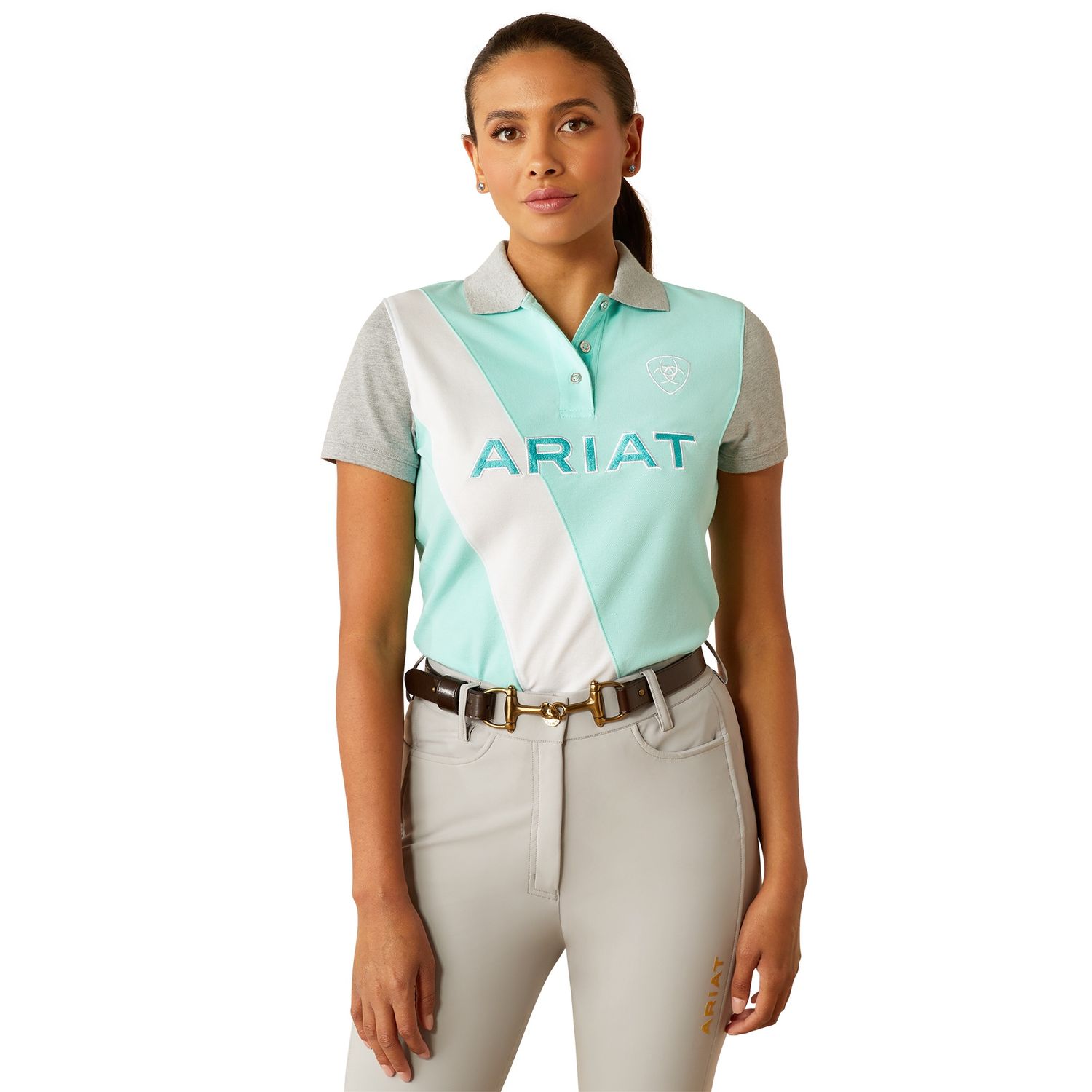 WOMENS TARYN POLO BEACH GLASS /ELECTRIC GREEN