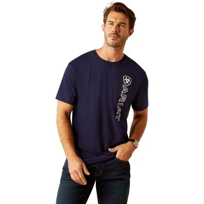 MENS VERTICAL LOGO T-SHIRT.
