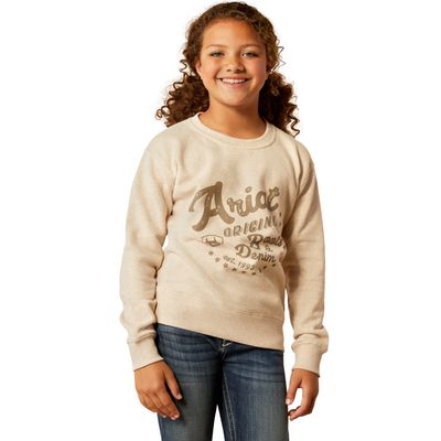 GIRLS ORIGINAL SWEATSHIRT OATMEAL HEATHER.