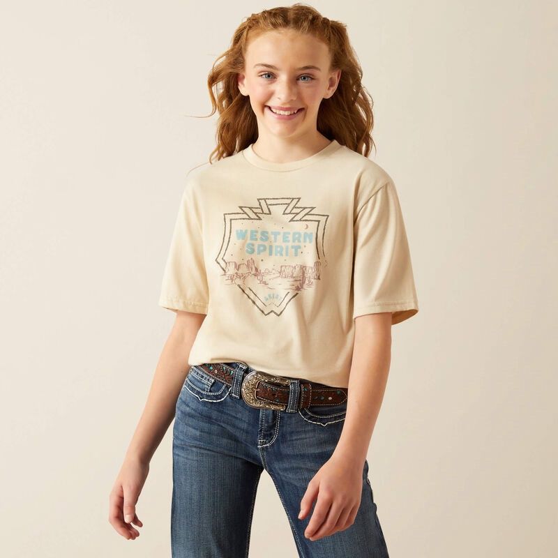 GIRLS WESTERN SPIRIT TEE., Size: XS