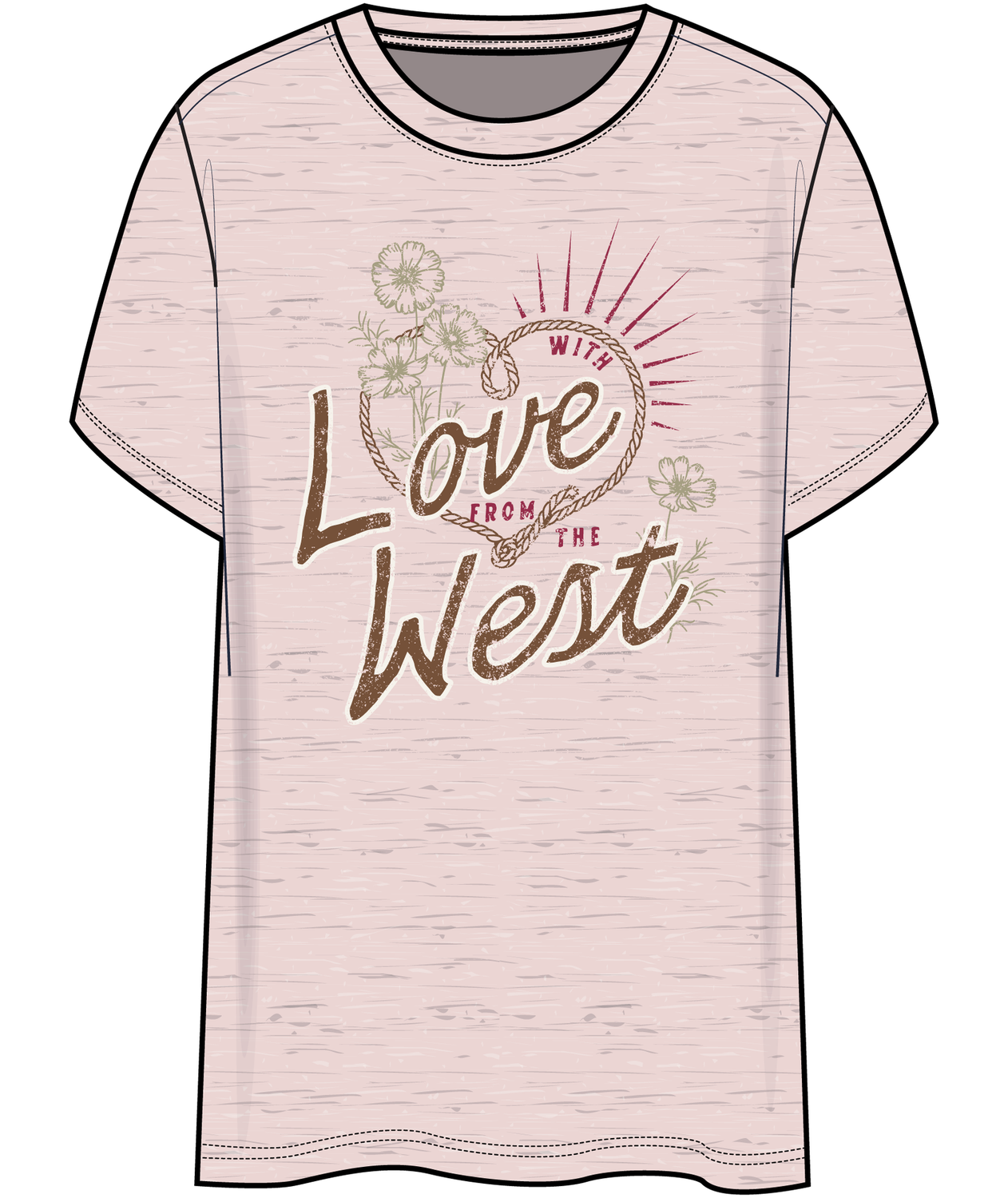 WOMENS WEST SS TEE ZEPHYR