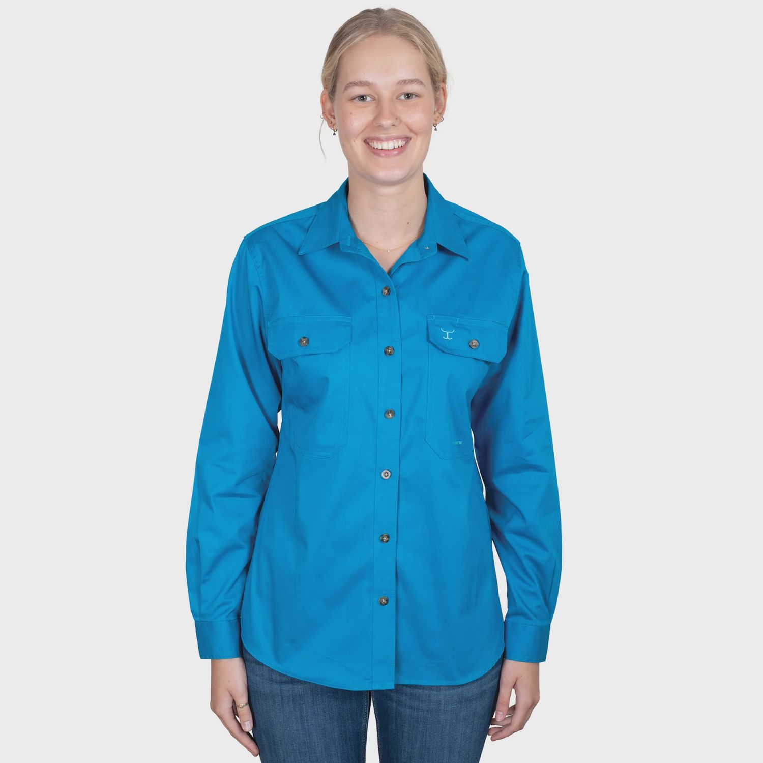LADIES BROOKE FULL BUTTON SHIRT.