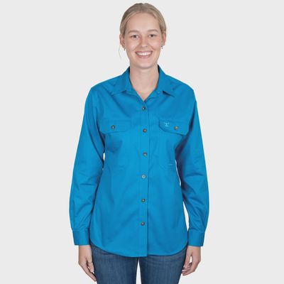 LADIES BROOKE FULL BUTTON SHIRT.