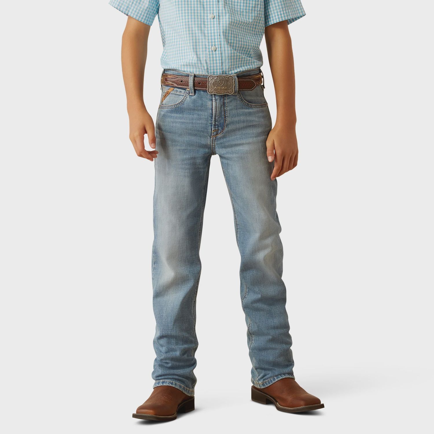 Ariat Boy&#39;s B4 Relaxed Leonard  Jones Boot Cut Jeans 10060926