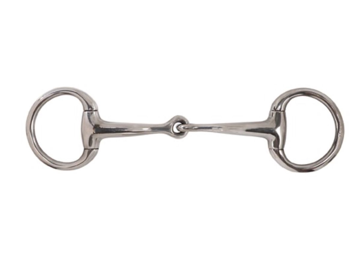 CURVED SMALL EGGBUTT SNAFFLE BIT.