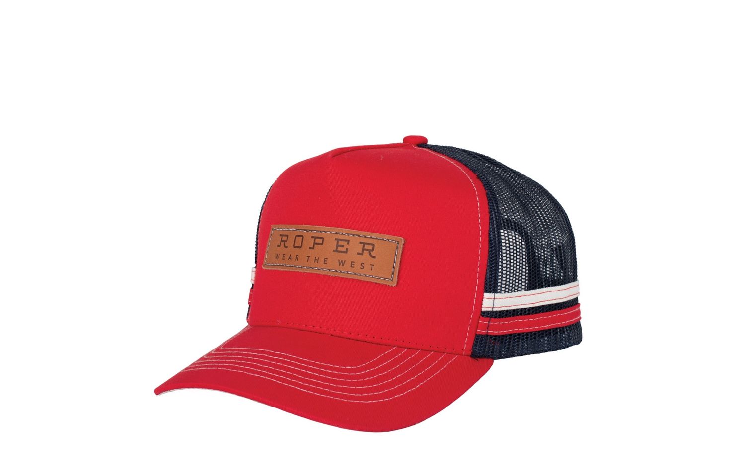 ROPER TRUCKER CAP PATCH RED/NAVY