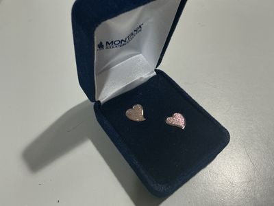 MONTANA EARRINGS ROSE GOLD HEART