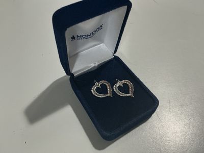 MONTANA EARRINGS FEATHER SILVER ROSE GOLD.