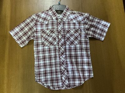 ROPER BOYS KARMAN CLASSIC 55/45 PLAID RED SHIRT.