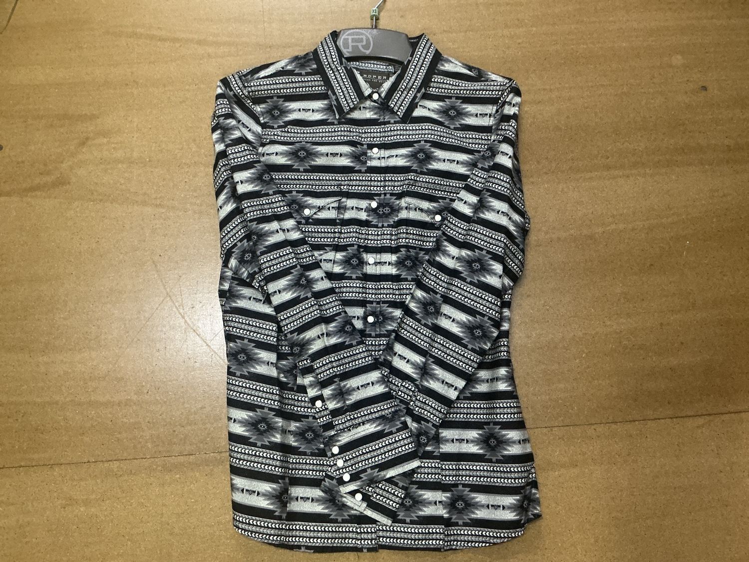 ROPER WOMENS WESTMADE COLLECTION LS PRINT BLACK.