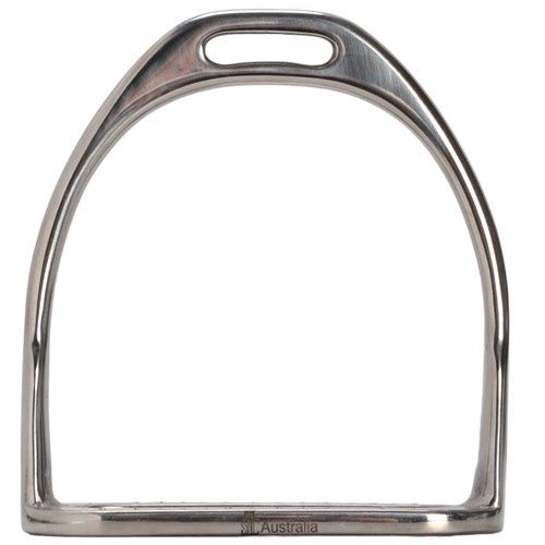 STAINLESS STEEL TWO BAR HUNTING STIRRUPS., Size: 4.14 (11.0)