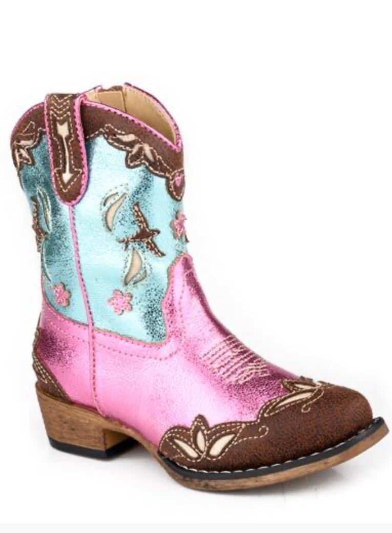 ROPER TODDLER BIRDIE PINK/TEAL/TAN, Size: T5