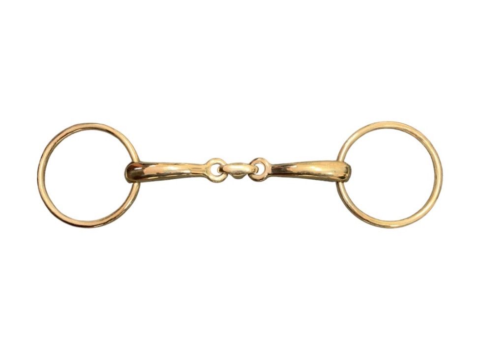 GOLD LINK RING SNAFFLE BIT FULL.