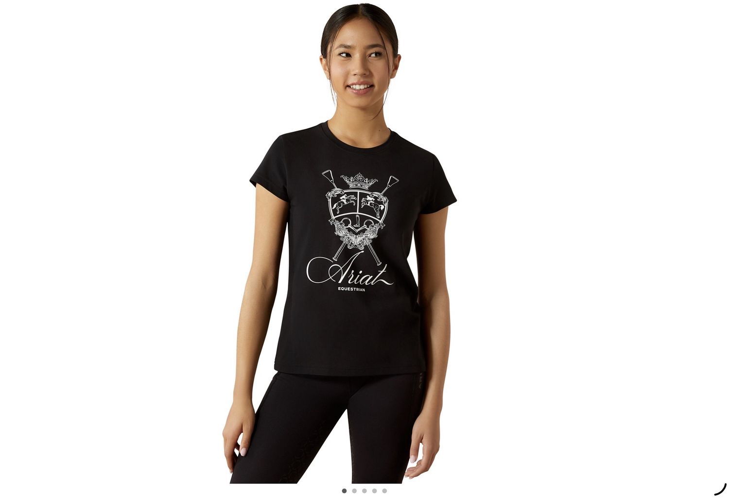 GIRLS RITZY LOGO SS TEE BLACK