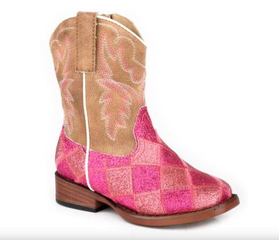 ROPER KIDS GLITTER BLOCKS PINK/TAN