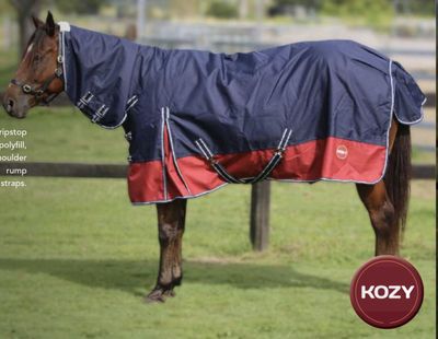 1200D QUEENSLANDER RUG COMBO 100GM FILL NAVY/RED