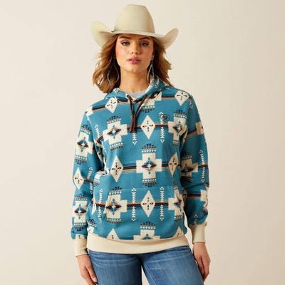 ARIAT WOMENS LOGO 2.0 PRINTED HOODIE AGAVE