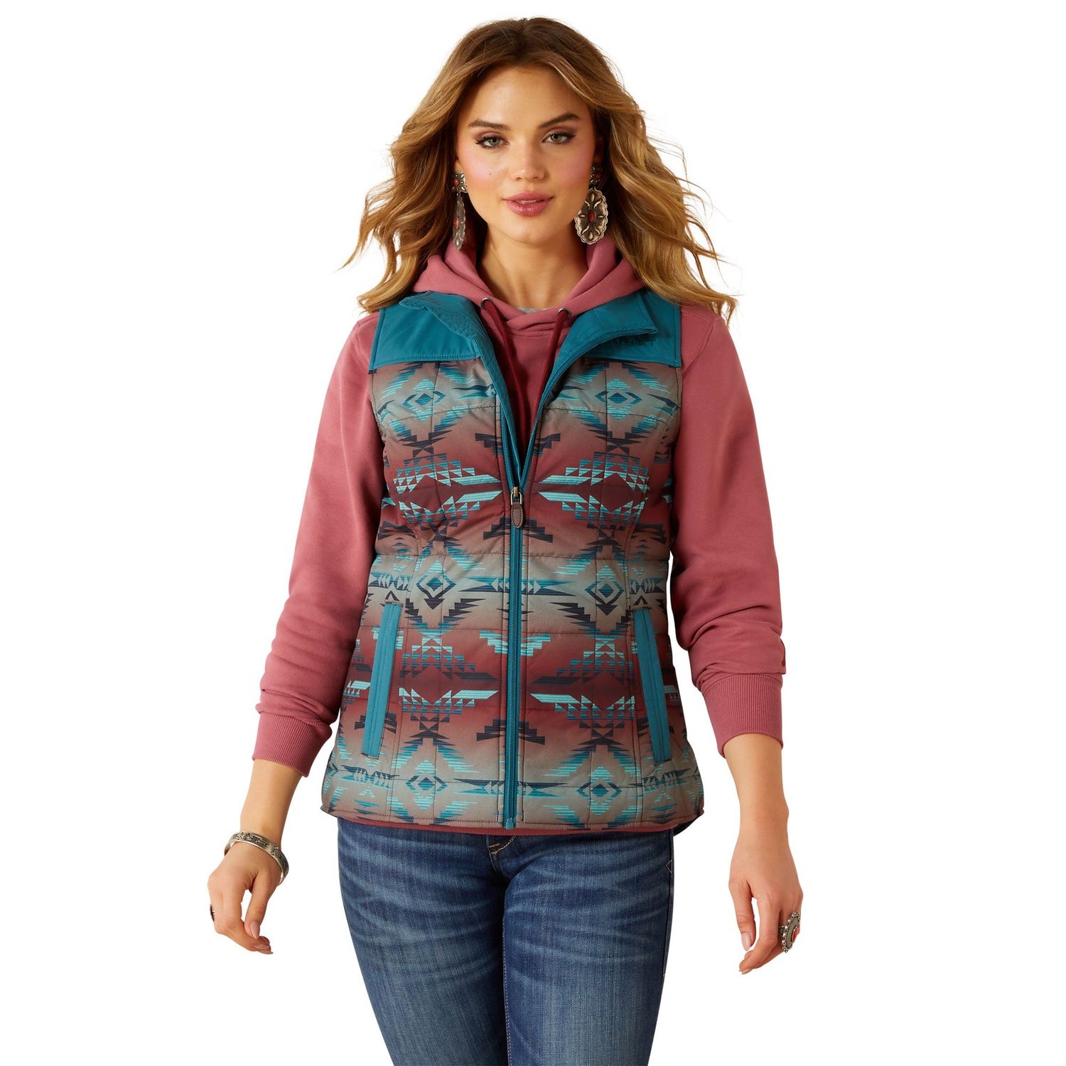 ARIAT WOMENS CRIUS INSULATED VEST DRAGONFLY