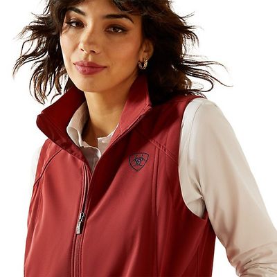 ARIAT LOGO SOFTSHELL  VEST BURNT RUSSETT