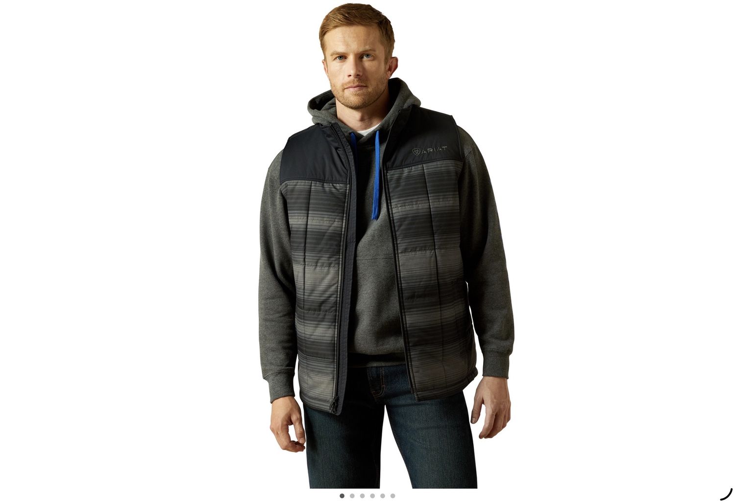 ARIAT MENS CRIUS INSULATED VEST SERAPE/BLACK