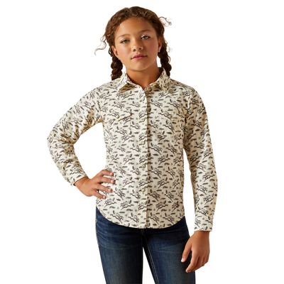 ARIAT GIRLS RODEO TIME LS SHIRT BUCKING HORSE
