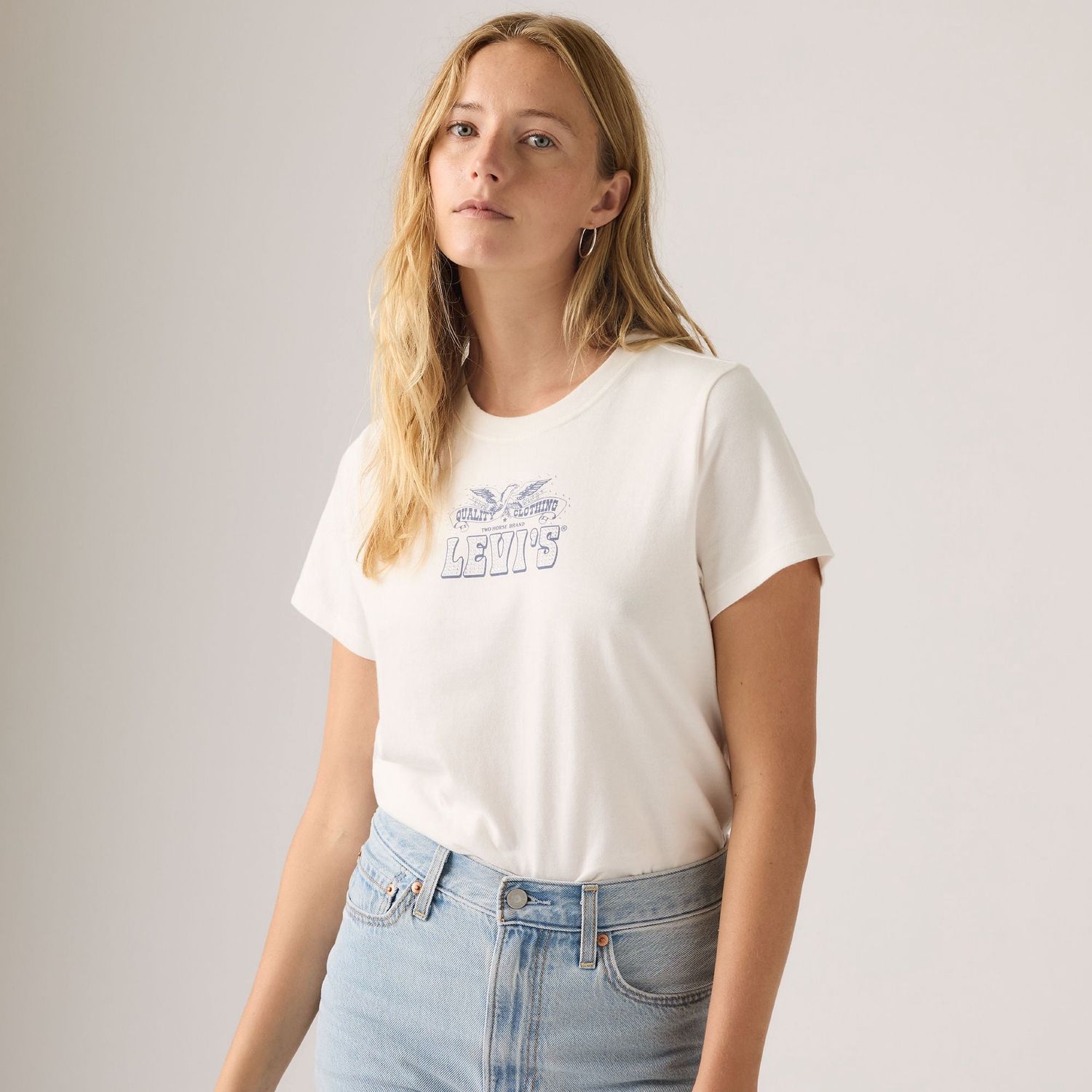LEVIS WOMENS GRAPHIC TEE RHINESTONE EAGLE