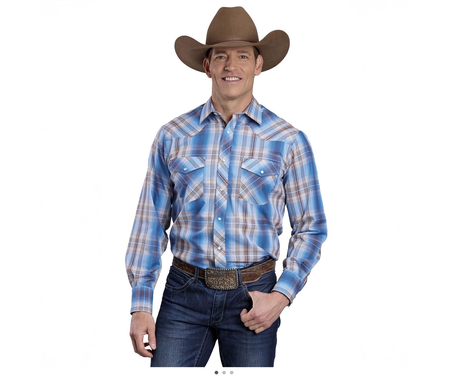 MENS KARMAN CLASSIC SHIRT PLAID BLUE