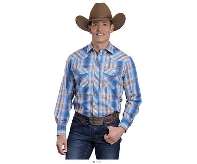 MENS KARMAN CLASSIC SHIRT PLAID BLUE