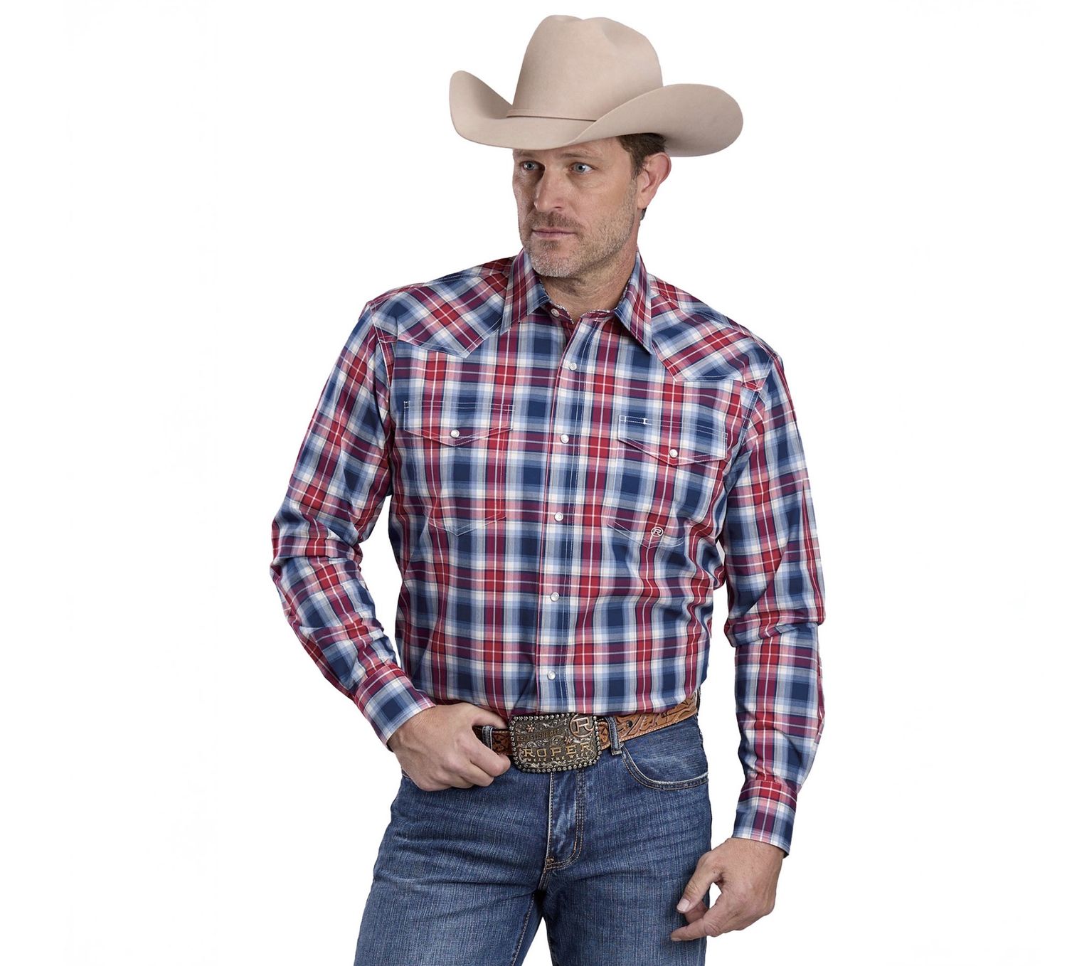 MENS AMARILLO COLLECTION PLAID SHIRT MULTI