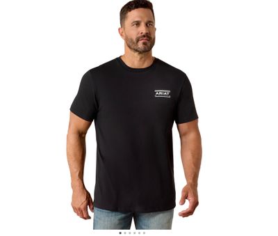 MENS CANYON AZTEC SHIELD TEE BLACK