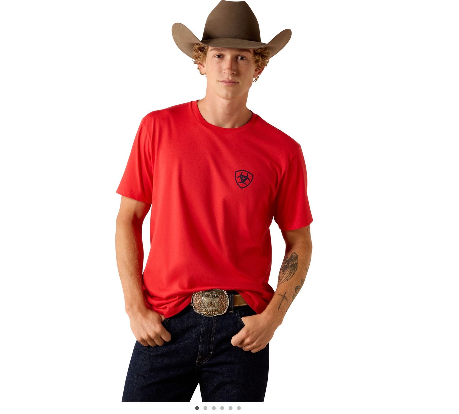 MENS CHINELOS HEX RED TEE