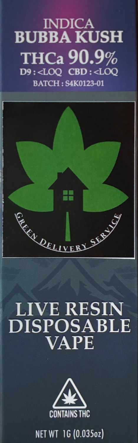 1g Live Resin Vape (Bubba Kush)