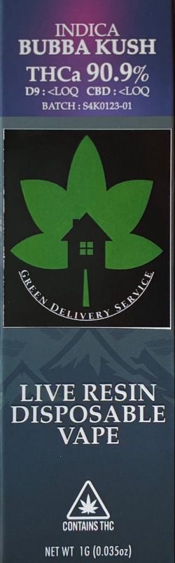 1g Live Resin Vape (Bubba Kush)