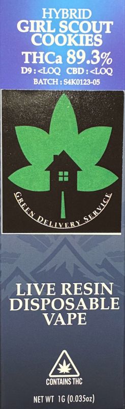 1g Live Resin Vape (Girl Scout Cookies)