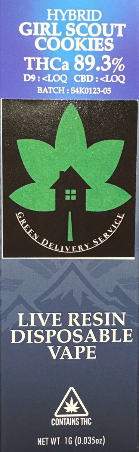 1g Live Resin Vape (Girl Scout Cookies)