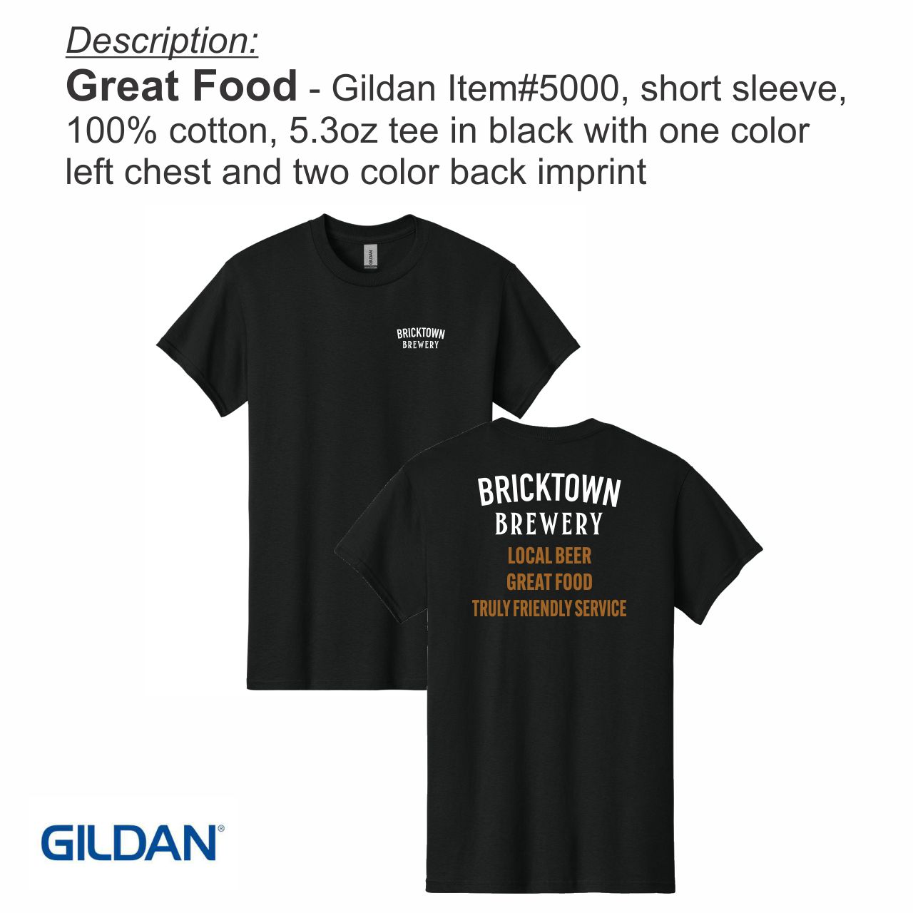 BTB Great Food Tee's - Short Sleeve