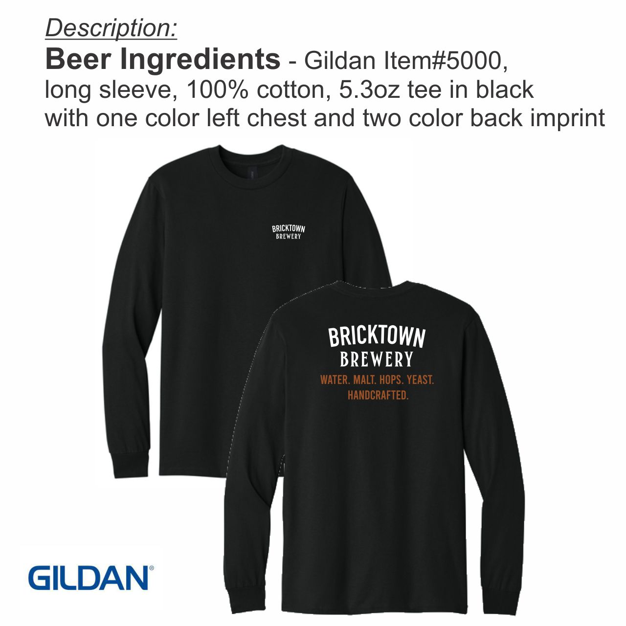 BTB Beer Ingredients Tee - Long Sleeve