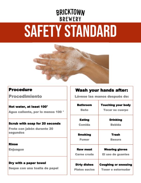 Safety Poster - Handwashing     11 x 17