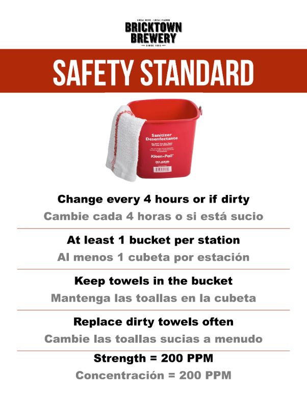 Safety Poster - Sanitizer Bucket     11 x 17