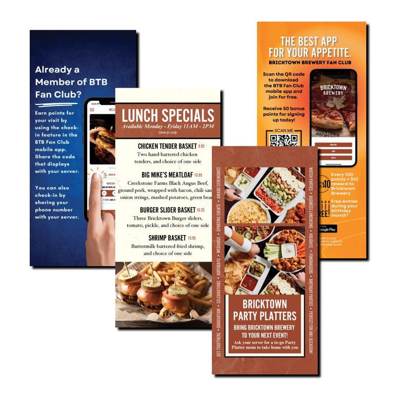 Table Tent Inserts