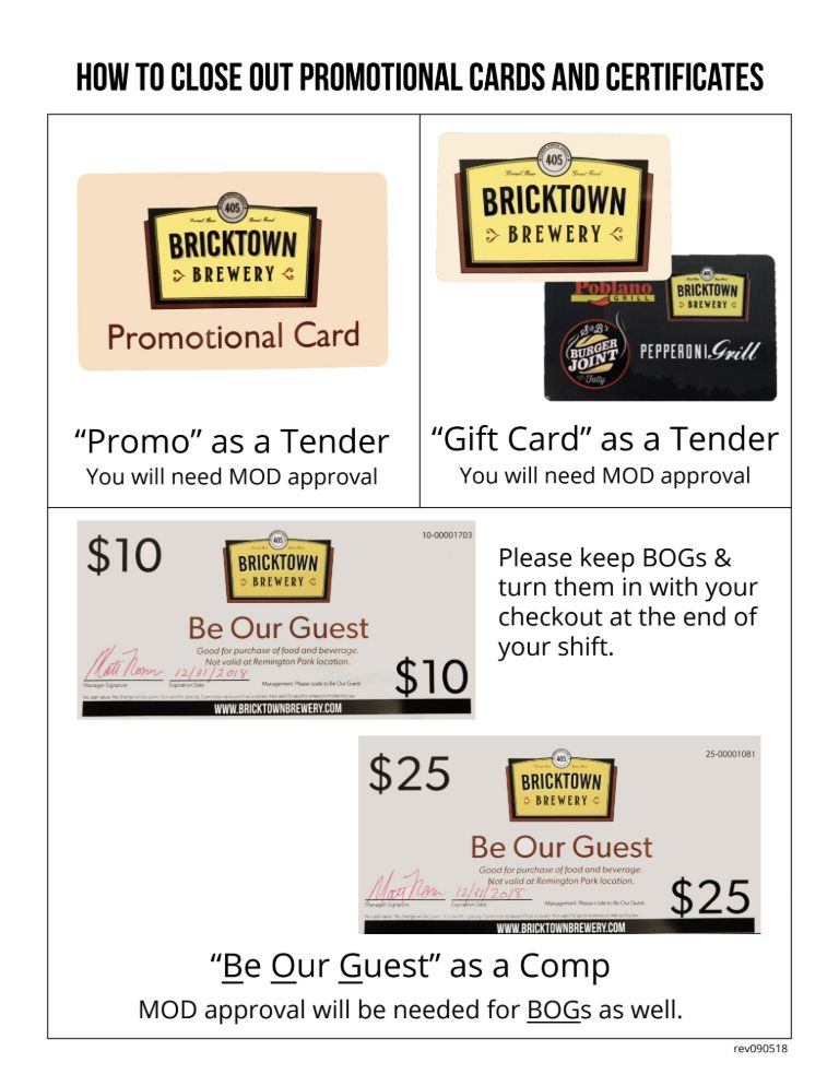 Comps and Promo's Poster 8-1/2 x 11